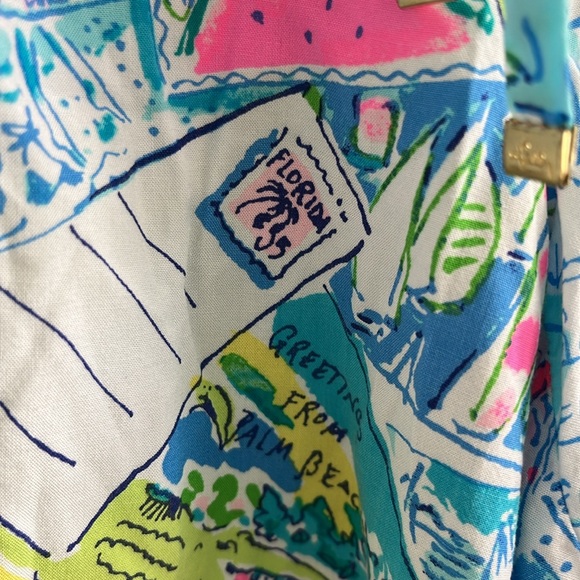 EUC Lilly Pulitzer Katia Shorts pull up Pop Up Wish You Were Here XS - Picture 4 of 9